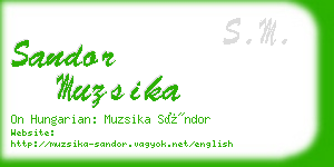 sandor muzsika business card